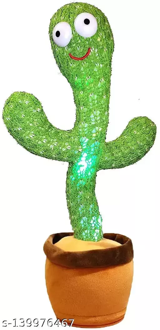 HelloKimi Singing Dancing Cactus Plush Toy for Kids Rechargeable