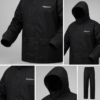 img_68603b37b6032 100% Water proof High quality Rain Coat With Pant. (Happylon) Black & Nave Blue