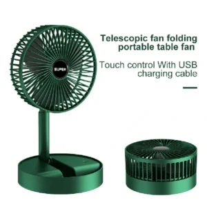 img_69f0c4fd16d6a_0_1777386749 Folding Rechargeable Desk Fan, 3 Speeds Adjustable Height Table Fan with Timer, 2000mAh Rechargeable USB Charging for Home Office Travel